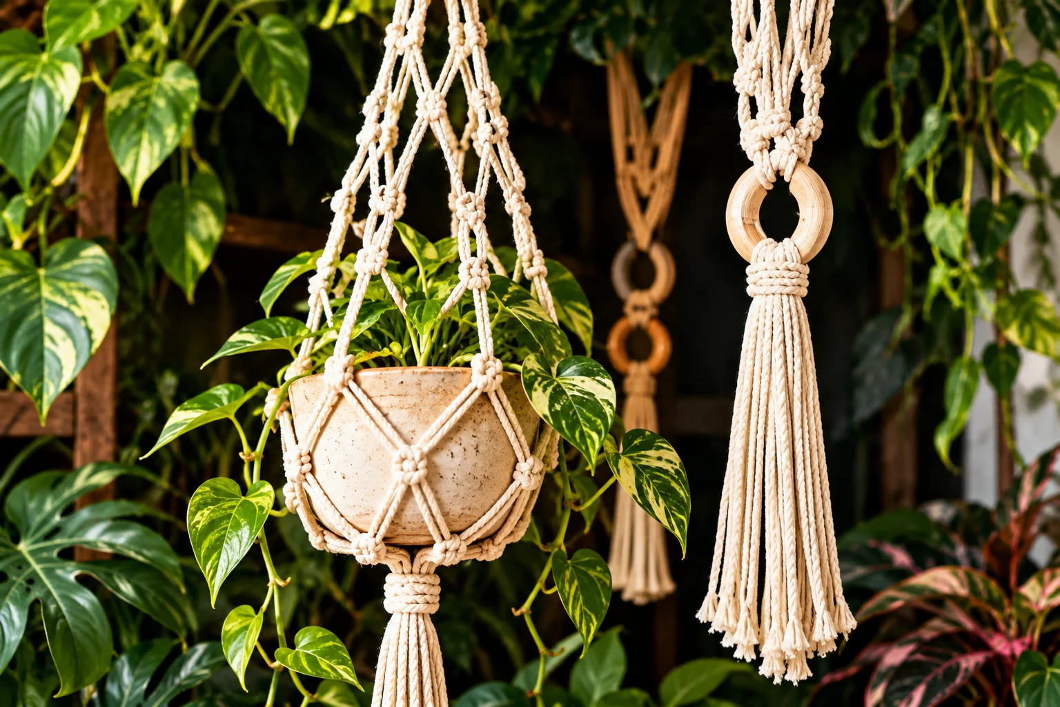 Macramé hangers